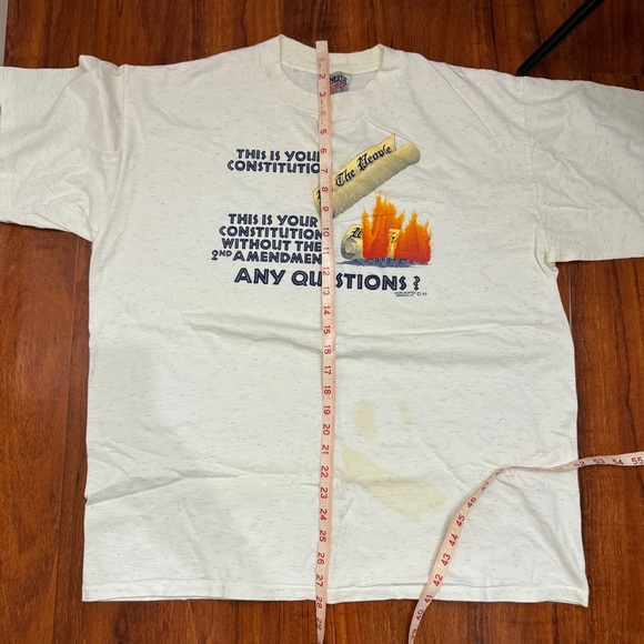 Oneita Vintage Constitution 2nd Amendment Size XL 93 - Picture 9 of 9
